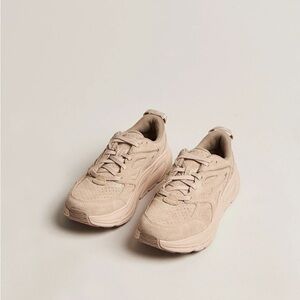 Hoka Tan Suede Clifton